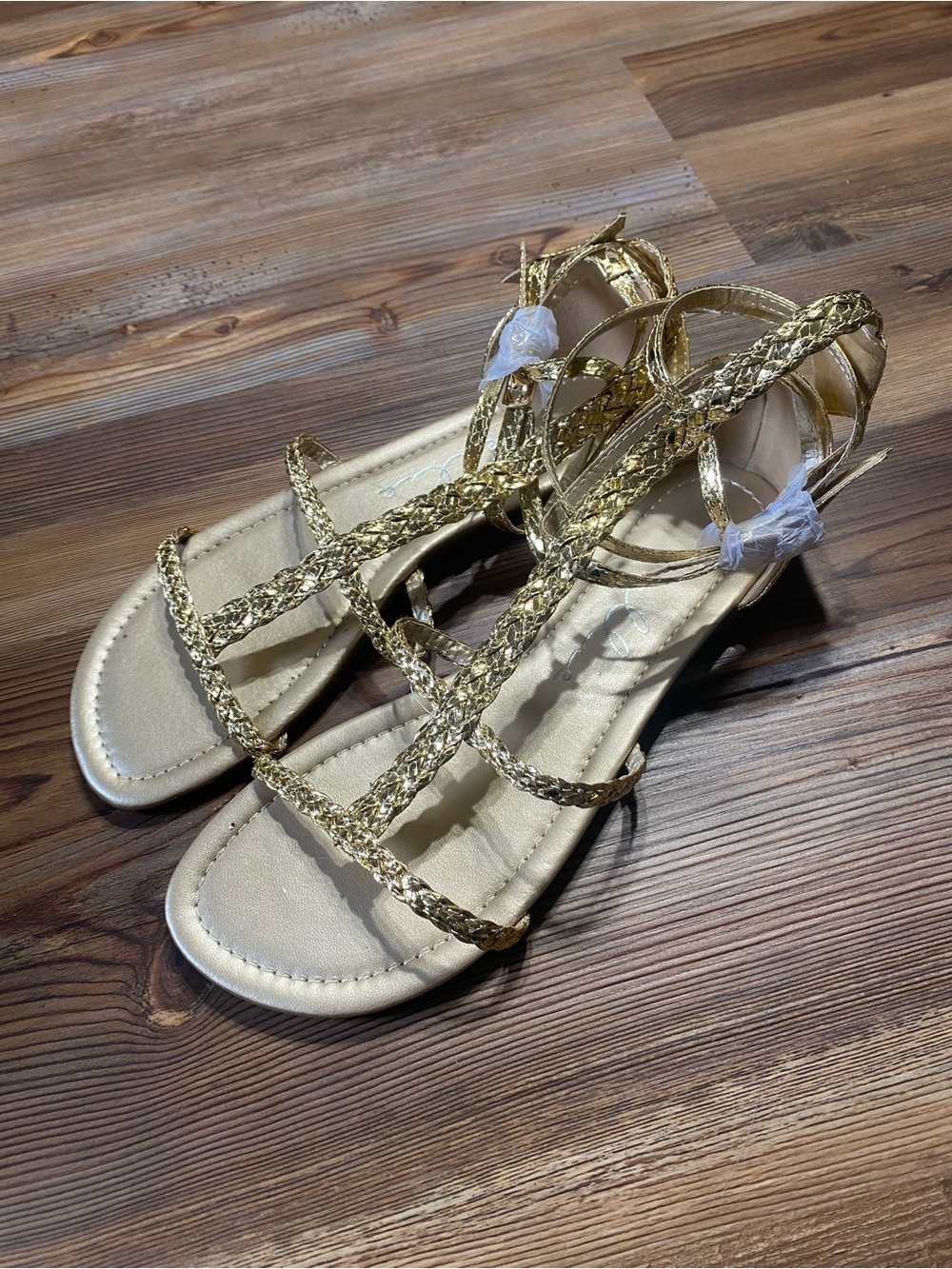 4/$16 Ellie Gold Sandals
